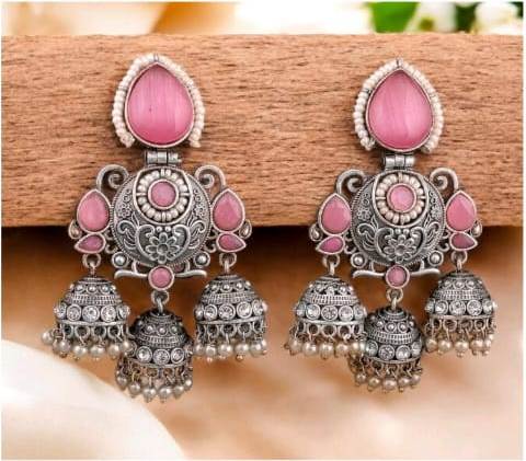 Three Jhumka Earrings